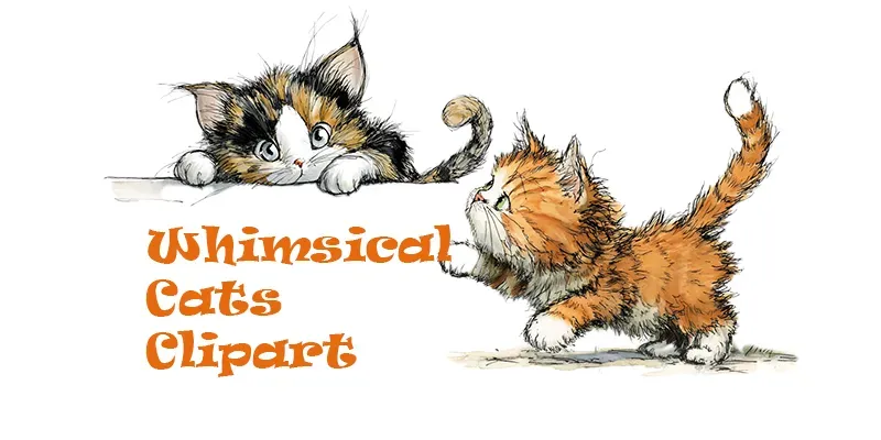 Whimsical Cats Clipart For Tshirt Designs generated by undefined