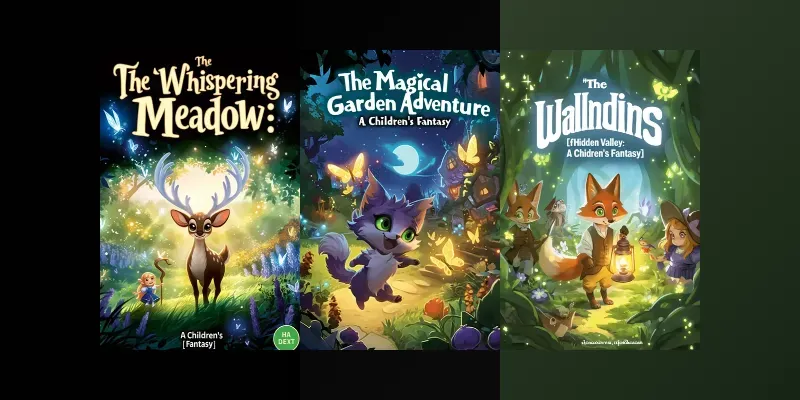 Whimsical Childrens Book Covers generated by undefined