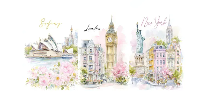 Viral Travel City Poster Illustrations generated by undefined