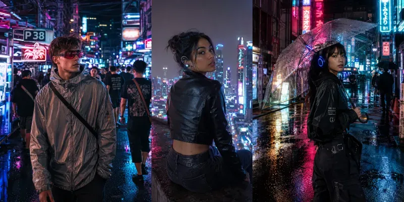 Cyberpunk Neon Streetwear generated by undefined