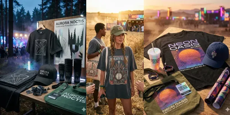 Festival Merch Campaign Visuals generated by undefined