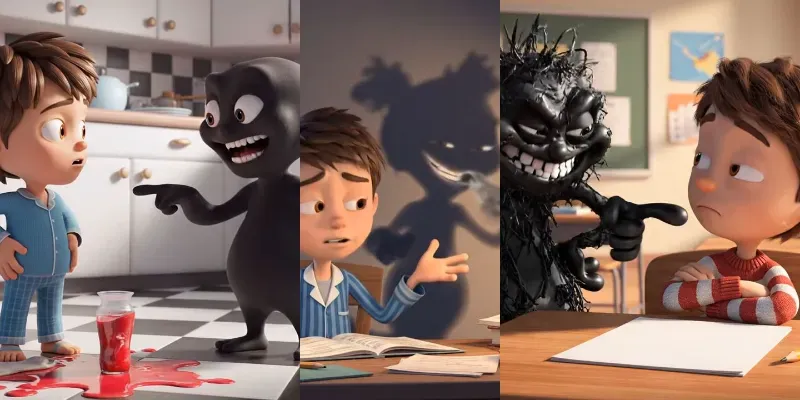 Shadow Monster Kids Stories generated by undefined