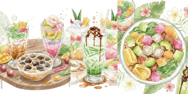 Indonesian Traditional Es Iced Desserts generated by undefined