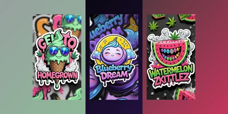 Logo Graffiti Urban Stickers Cannabis generated by undefined