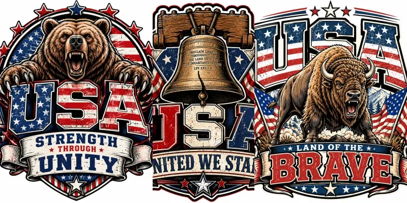 Patriotic Sticker Design Generator generated by undefined