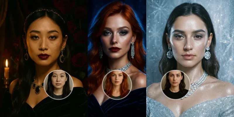 Luxury Perfume Ad Portraits generated by undefined
