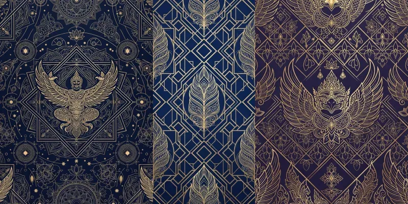 Thai Garuda Sacred Geometry Patterns generated by undefined