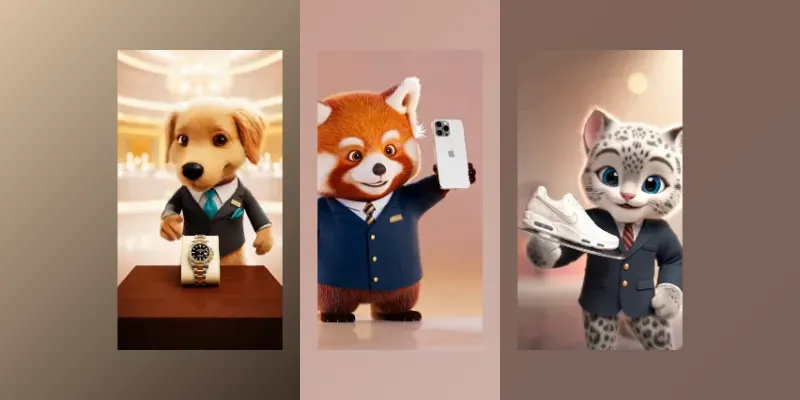 Creative Animals Brand Showcases 3D generated by undefined