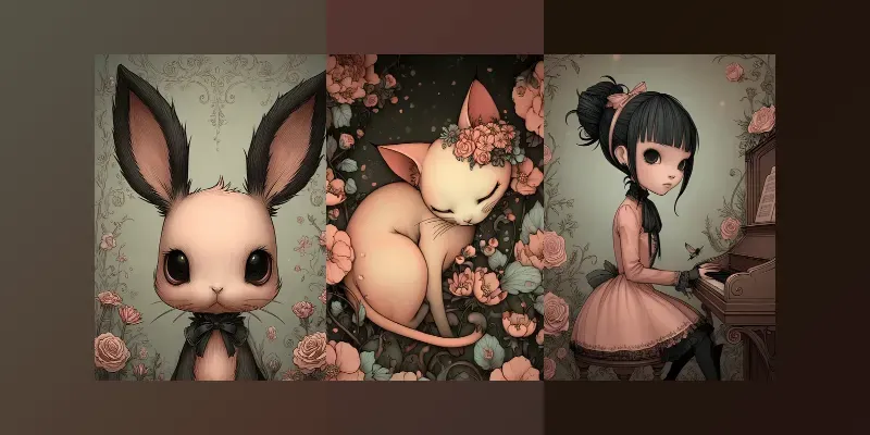 Dark Whimsy Illustrations generated by undefined
