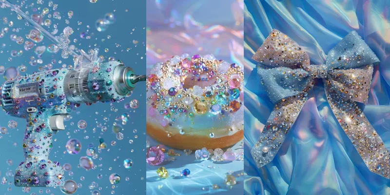 Glitter Jewel Gem Object Photos generated by undefined