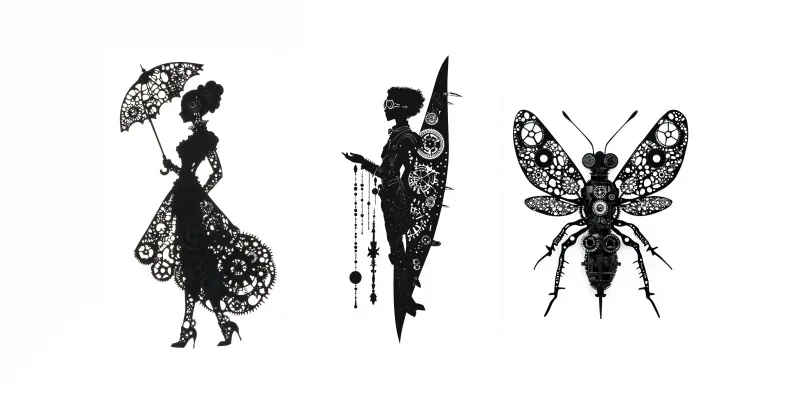 Steampunk Puppet Silhouette Packs generated by undefined