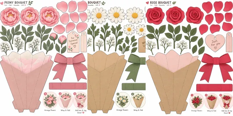 DIY Paper Bouquet Kits generated by undefined