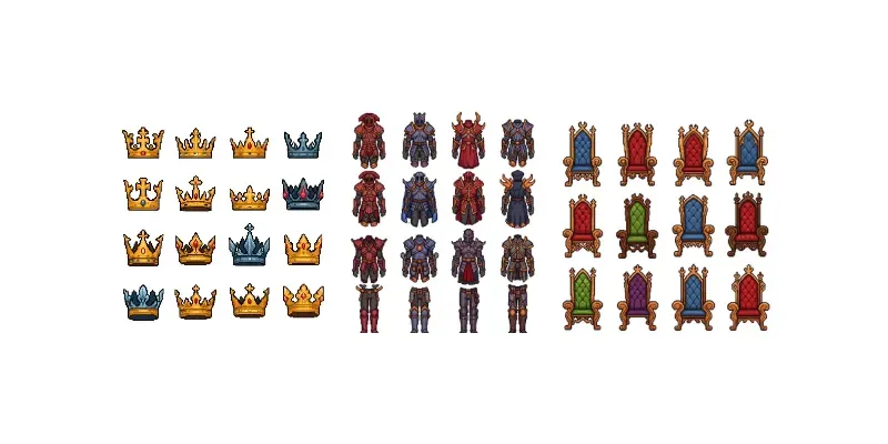 Pixel Art Medieval Item Collections generated by undefined