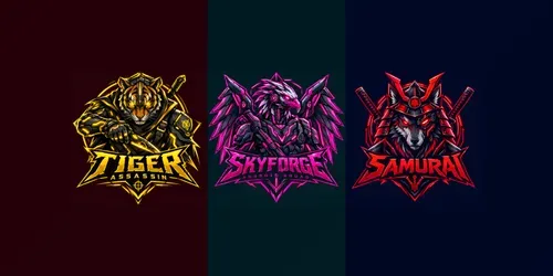 Cyberpunk Fusion Esports Logo Designs generated by chatgpt-image