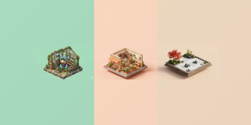 3D Isometric World Tiles generated by undefined