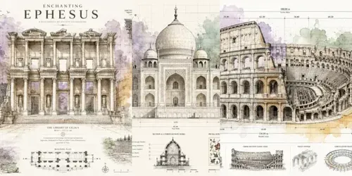 Architectural Blueprint Watercolor Posters generated by chatgpt-image