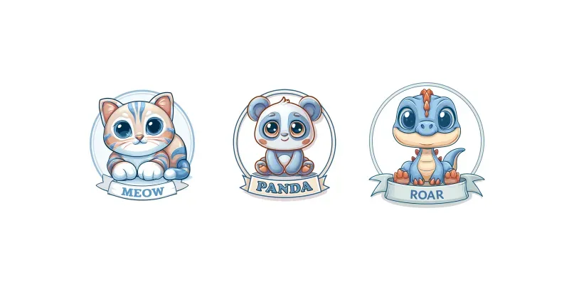 Kawaii Mascot Prints Stickers generated by undefined