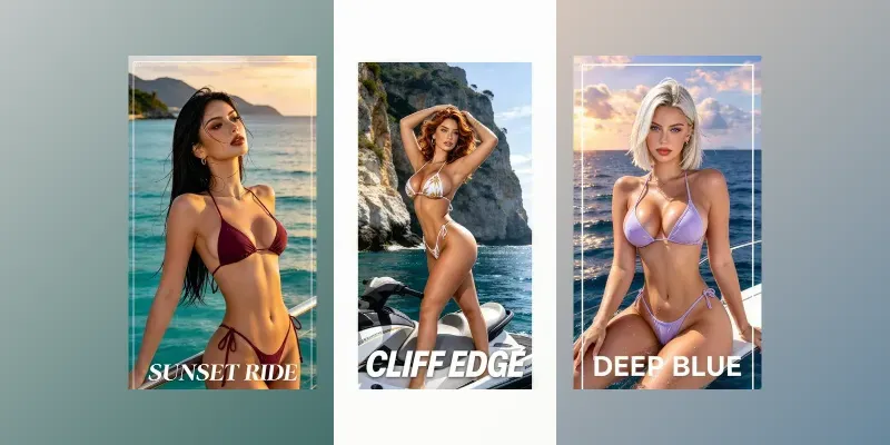 Tropical Ocean Beach Girl Generator