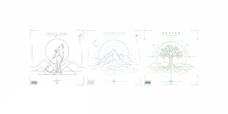 Geometric Line Art For Albums generated by undefined