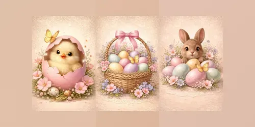 Vintage Spring Easter Illustration Packs generated by chatgpt-image