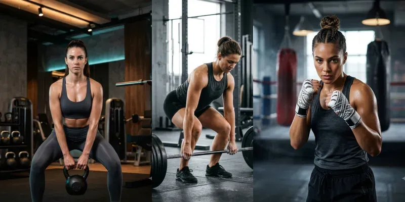 Athletic Female Gym Stock Photos generated by undefined
