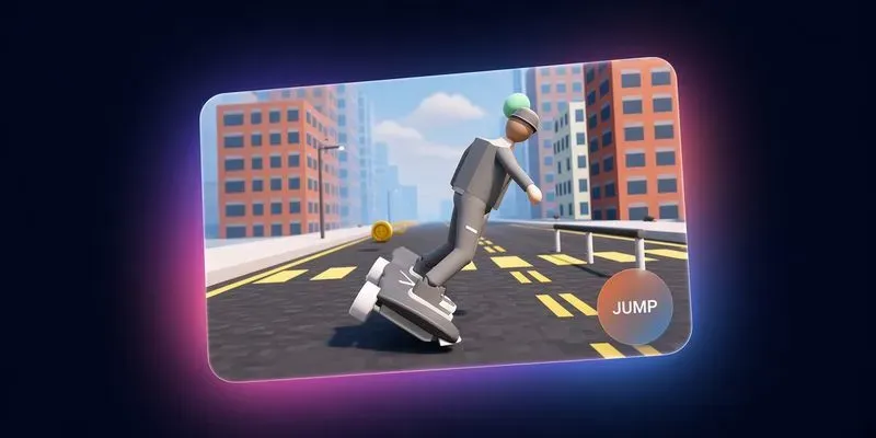 3D Neon Stunt Skate Park Trick Master
