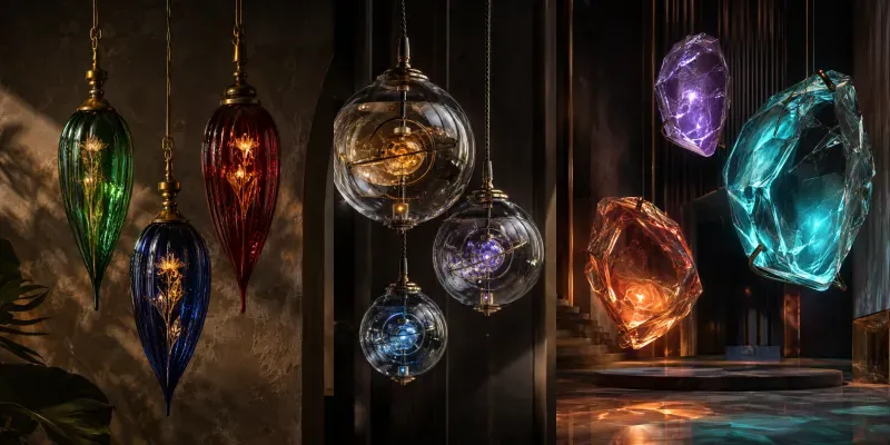 Luminous Suspended Glass Art generated by undefined