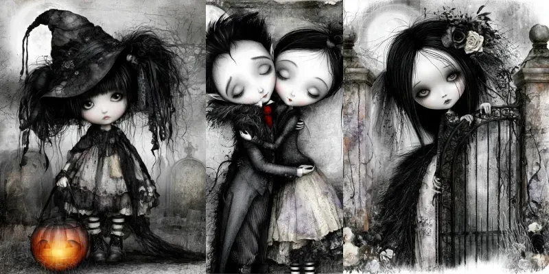 Dark Romantic Halloween Junk Journals generated by undefined