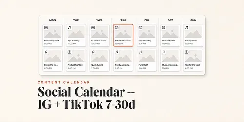 Social Calendar Ig Tiktok 730d generated by gpt