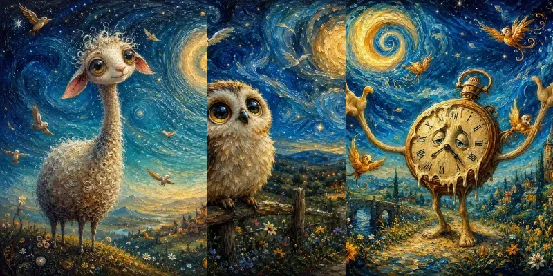 Dreamy Swirl Fantasy Creatures generated by undefined