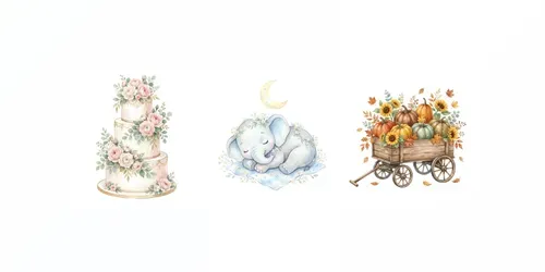 Premium Watercolor Clipart generated by gemini-image