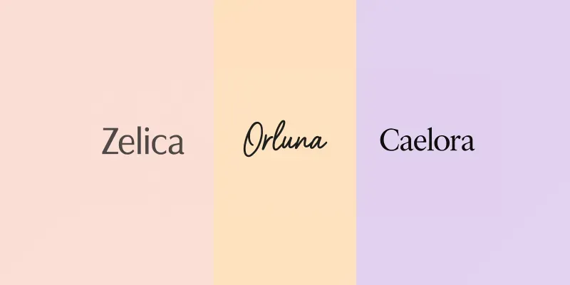 Stylized Brand Name Font Types generated by undefined