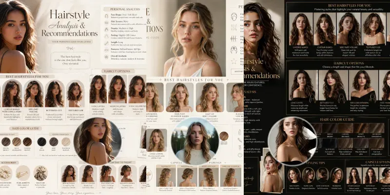 Personalized Hairstyle Analysis Board generated by undefined