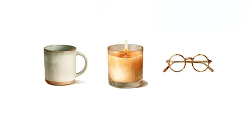 Book Lover Cozy Objects Clipart generated by midjourney
