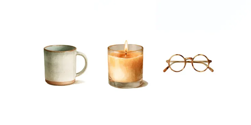 Book Lover Cozy Objects Clipart generated by undefined