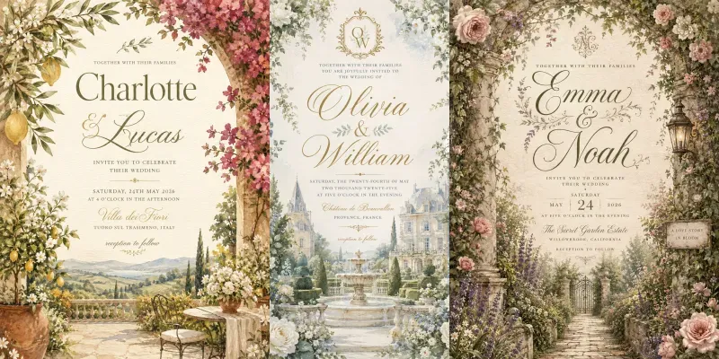Garden Wedding Invitations generated by undefined