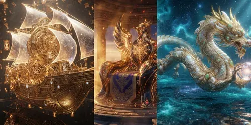 Sacred Gold Soul Chariot Creators generated by gemini-image