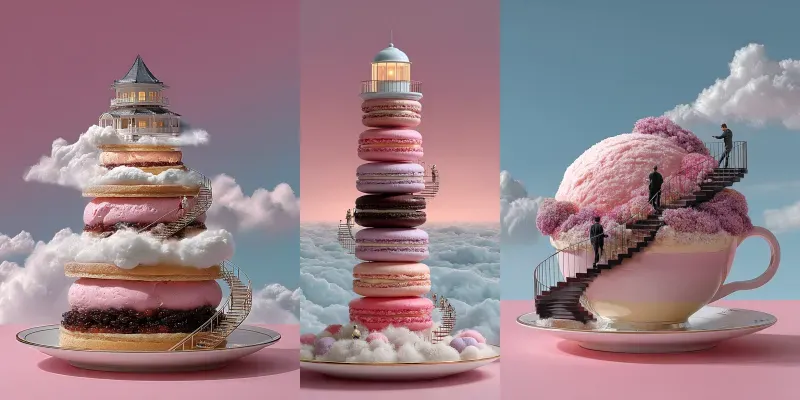 Sweet Sky Worlds Pastry Castles generated by undefined