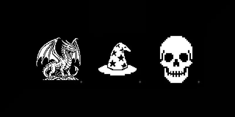 1bit Retro Pixel Art generated by undefined