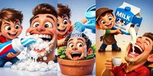 Funny Giant Objects 3D generated by chatgpt-image