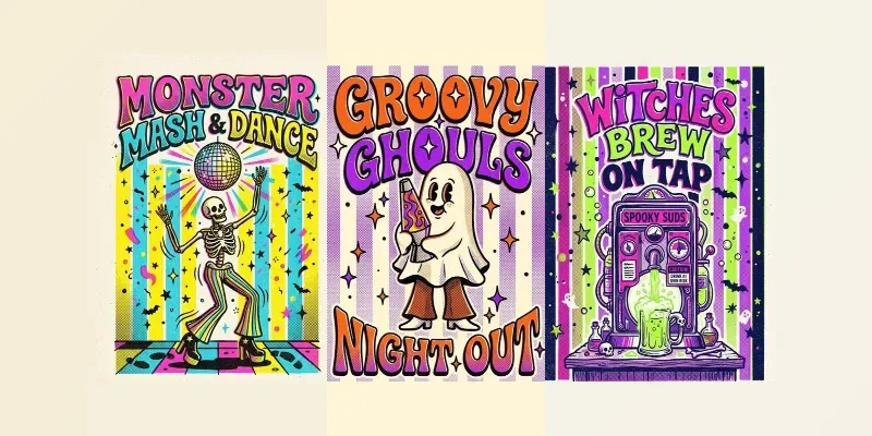 Spooky Retro Halloween Poster Prints generated by undefined