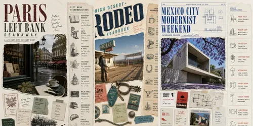 Travel Ephemera Editorial Posters generated by chatgpt-image