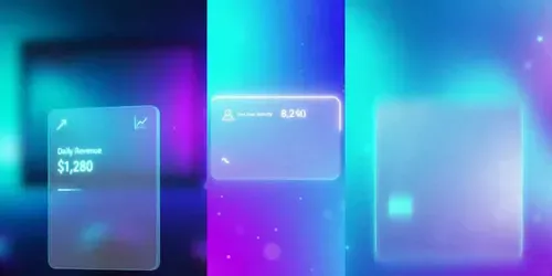 Premium Glass UI Analytics generated by sora