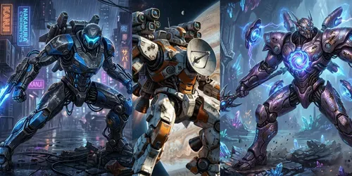 Scifi Mecha Concepts generated by gemini-image