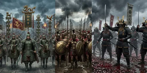 Epic Ancient Warrior Armies generated by gemini-image