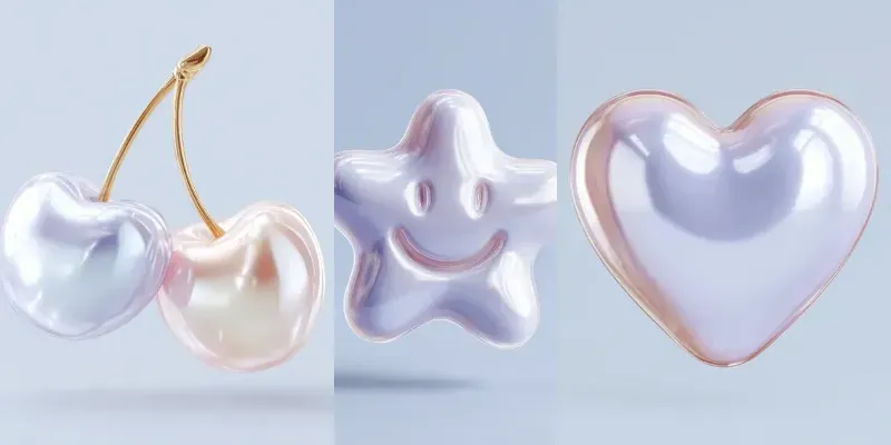 3D Glossy Icon Pack Aesthetics generated by undefined