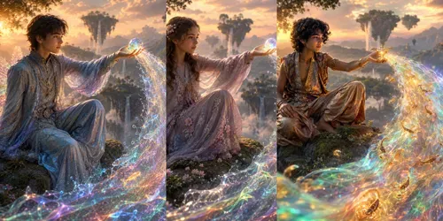 Rainbow River Fairies generated by chatgpt-image