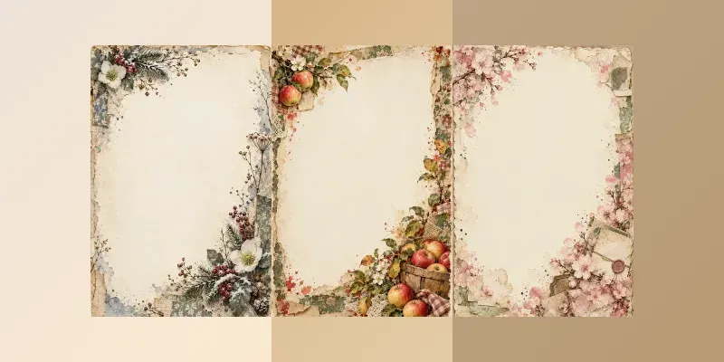 Vintage Collage Stationery