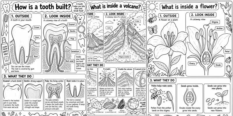 Inside Things Coloring Cutaways