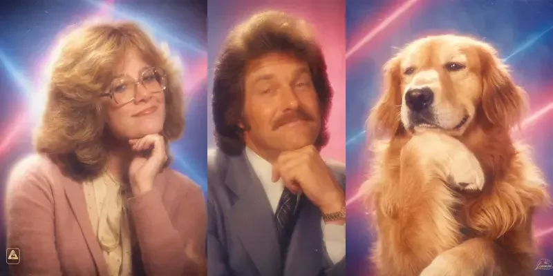 Awkward 70s Glamour Portraits generated by undefined